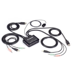 Black Box 2-Port 4K60 DisplayPort Cable KVM Switch