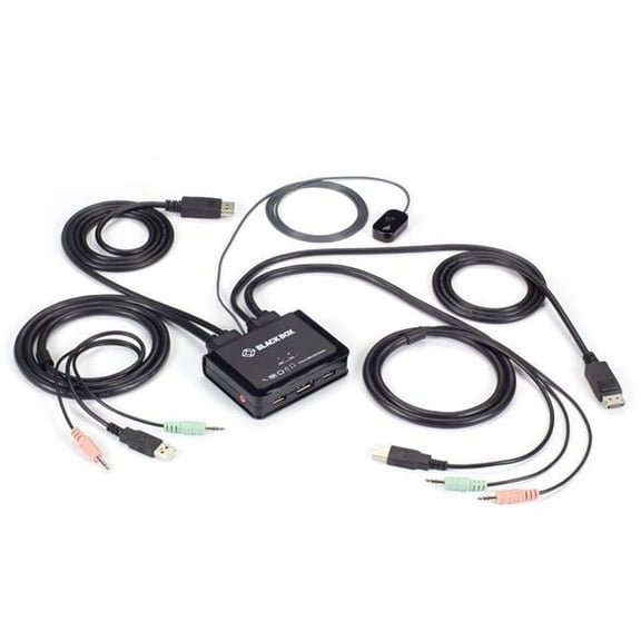 Black Box 2-Port 4K60 DisplayPort Cable KVM Switch