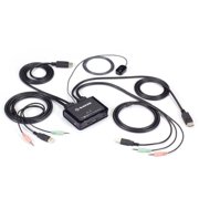 Black Box 2-Port 4K60 DisplayPort Cable KVM Switch