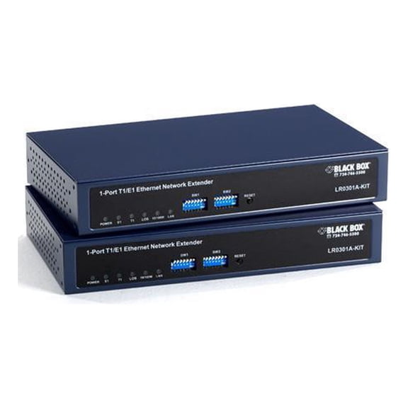 Black Box LR0301A-KIT 1-Port T1/E1 Ethernet Network Extender K