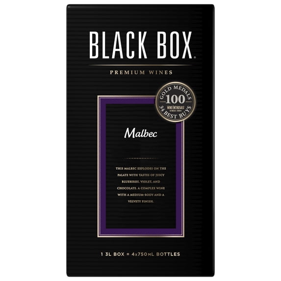 Black Box Malbec Red Wine, 3 L Box