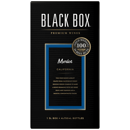 Black Box Merlot Red Wine, 3L Box, 13.5% ABV