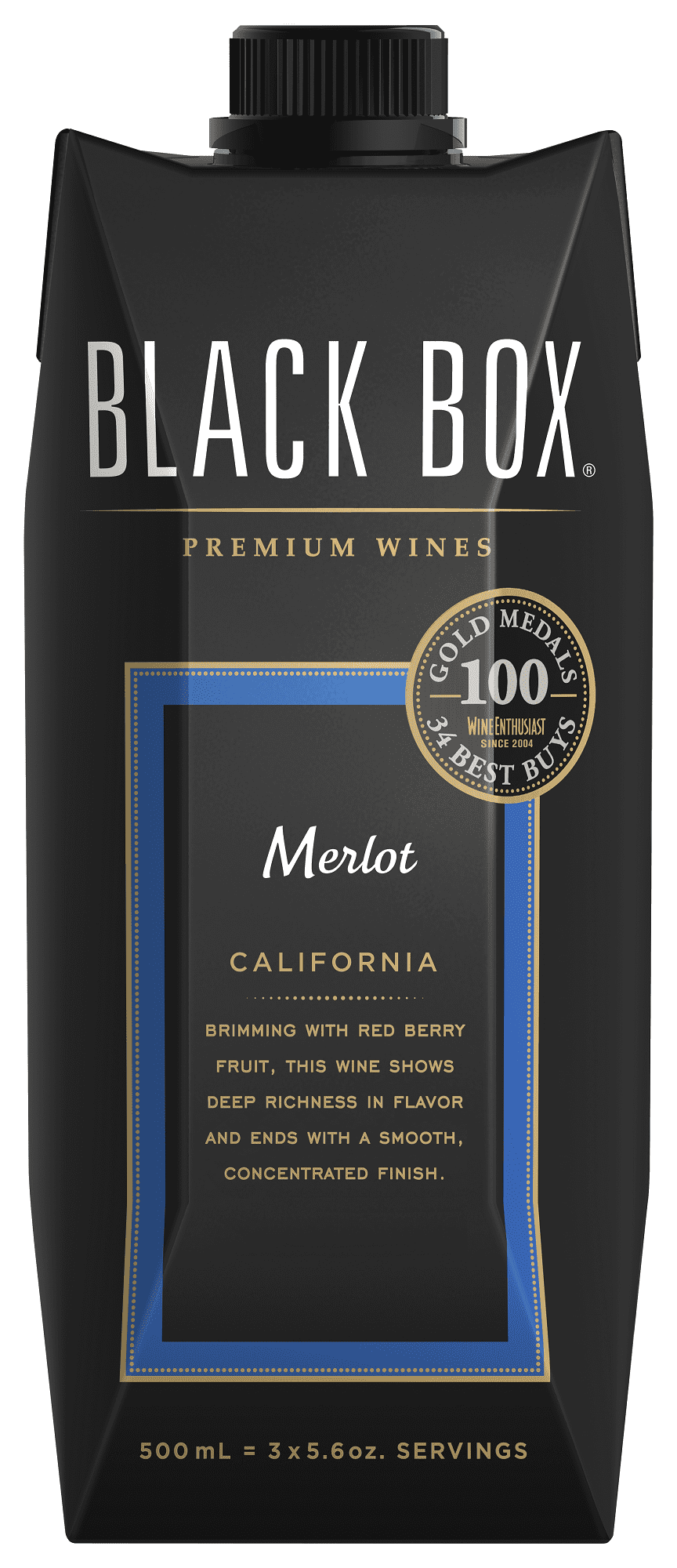 Black Box Merlot Red Wine, 500ml Carton