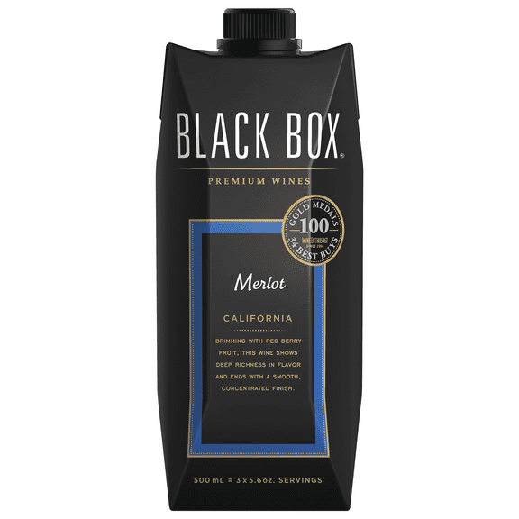 Black Box Merlot Red Wine, 500ml Carton