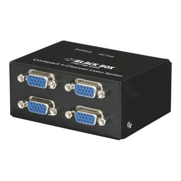 Black Box Network Services AC1056A-4 Compact VGA Video Splitter, 4-Channel