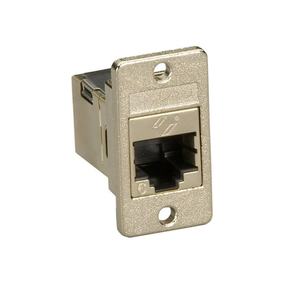 Black Box Network Services FMT1021 CAT6 RJ-45 Panel-Mount Couplers, Shielded - Silver