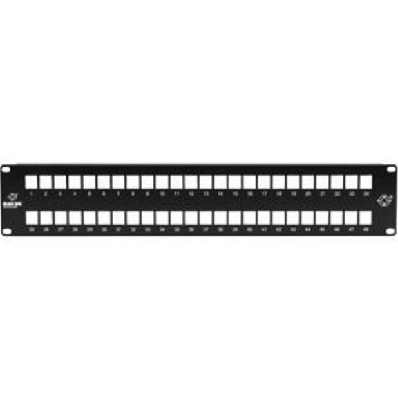 Black Box Network Services GigaStation2 High-Density Multimedia Patch Panel - Black - 2U