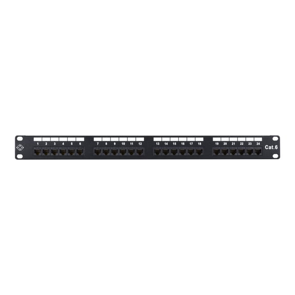 Black Box GigaTrue CAT6 Patch Panel 1U Unshielded 24-Port