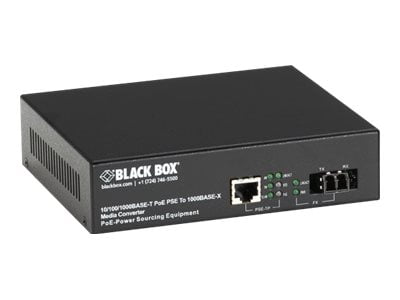 Black Box Network Services LPS500A-SM-10K-LC-R3 Gigabit PoE Media Converter