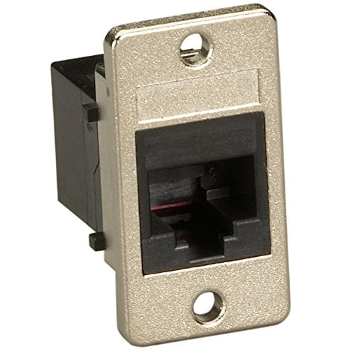 Black Box Panel-Mount Modular Coupler RJ-45 Black FMT1081