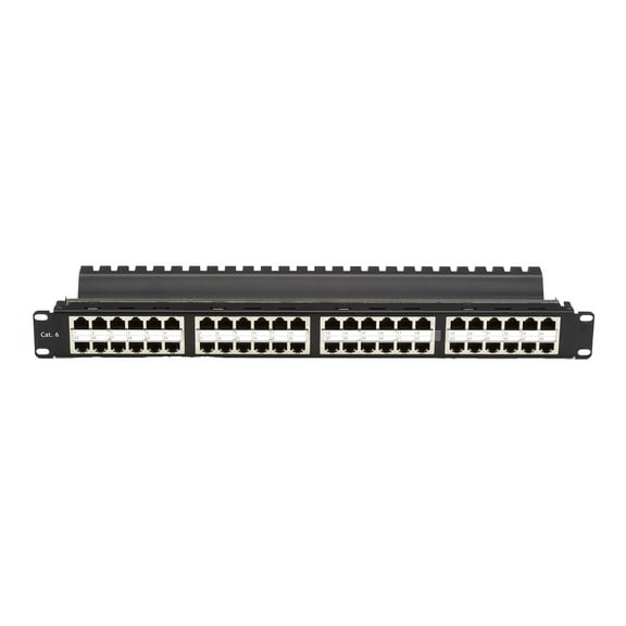Black Box Spacegain Cat5e High-density Feed-through Patch Panel, Shielded, 48-port, 1u - 48 X Rj-45 - 48 Port[s] - 48 X Rj-45 - 1u High - Rack-mountable (jpm806a-hd)