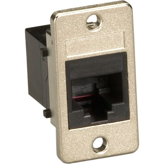 Black Box FMT1080 RJ-11 4-Wire Panel-Mount Modular Coupler, Black