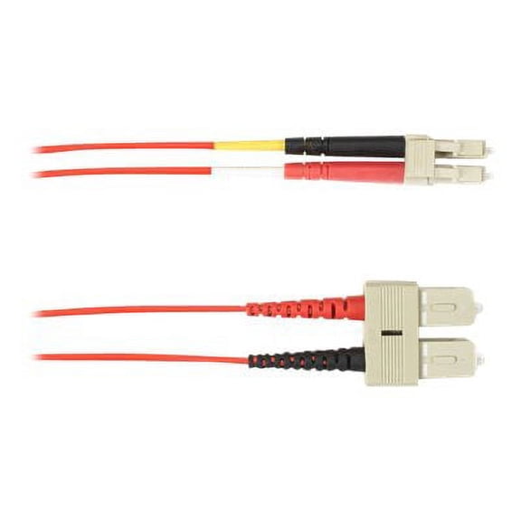 Black Box - Patch cable - SC single-mode (M) to LC single-mode (M) - 1 m - fiber optic - red