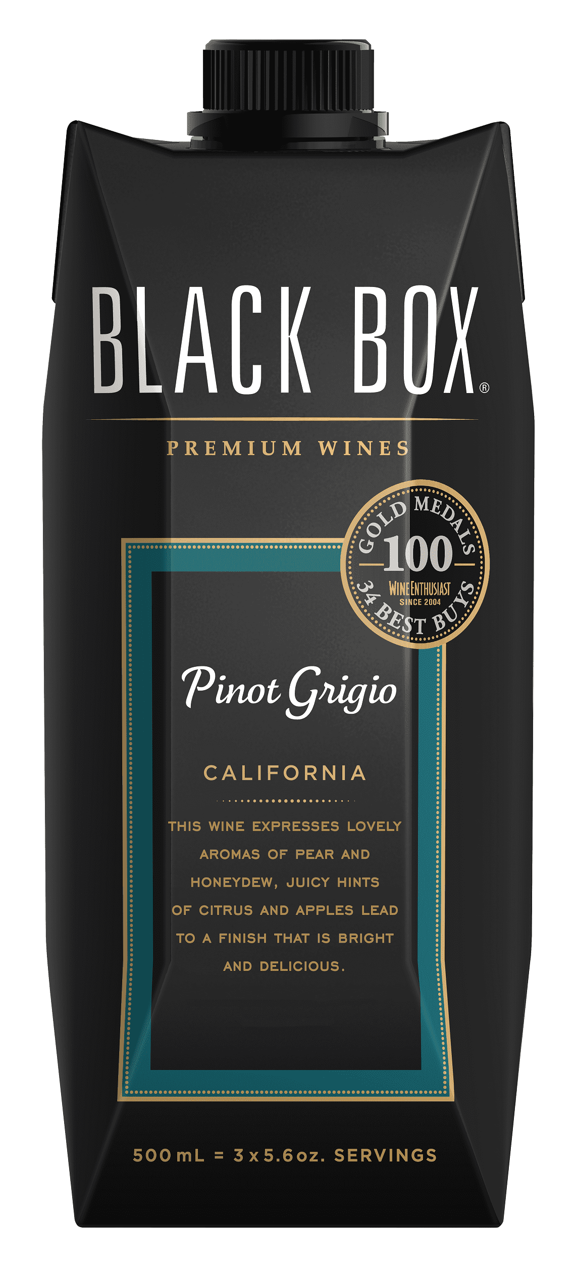 Black Box Pinot Grigio White Wine, 500ml Carton