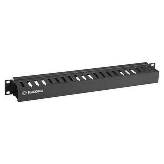 Black Box Rackmount Horizontal Finger Duct Cable Manager With Cover - 1u, 19", Single-sided, Black, Gsa, Taa (RMT100AR4)