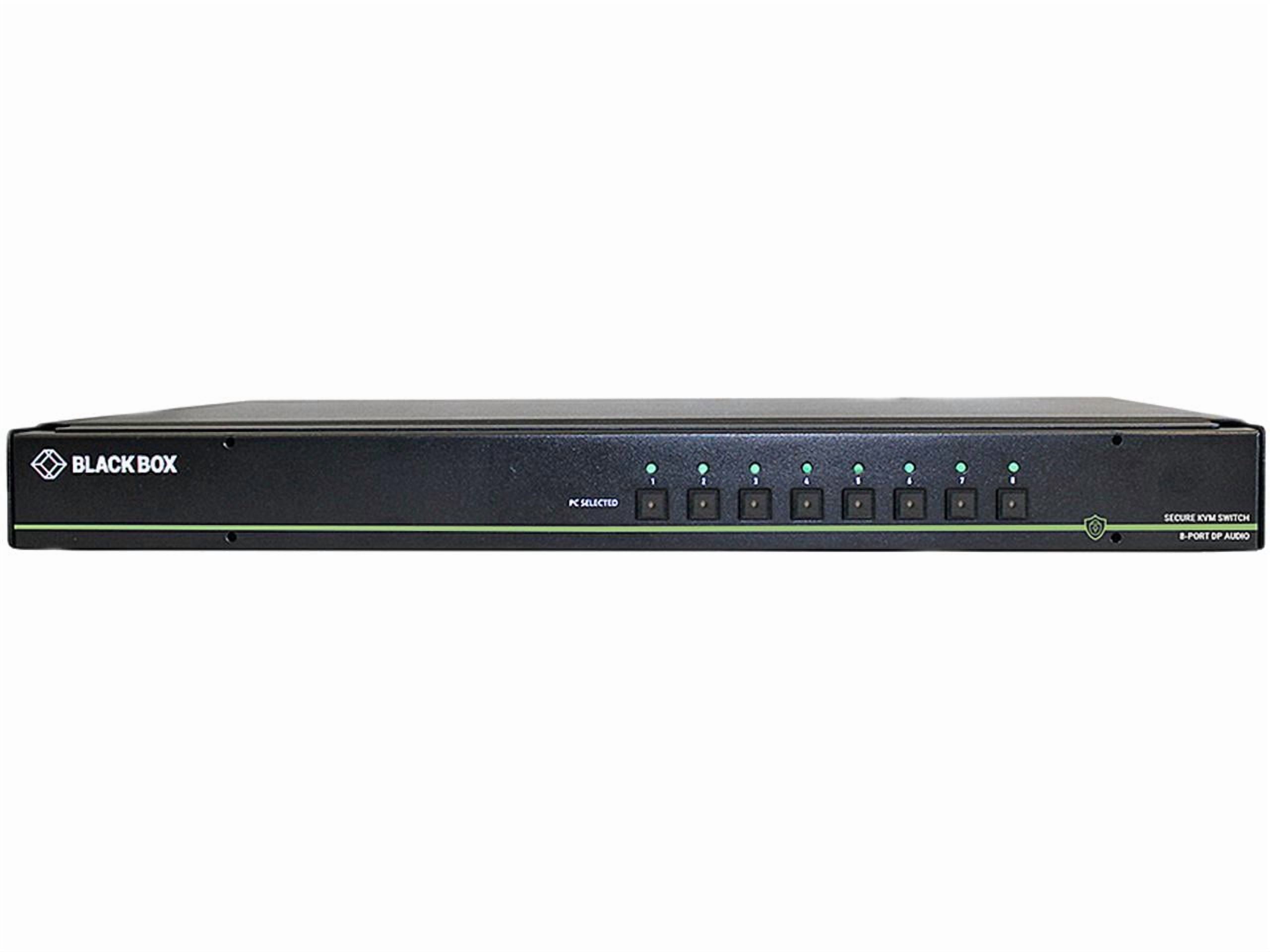 Black Box SS8P-SH-DP-U Secure 8-Port, Single-Head DisplayPort KVM Switch with 4K Ultra-HD Support