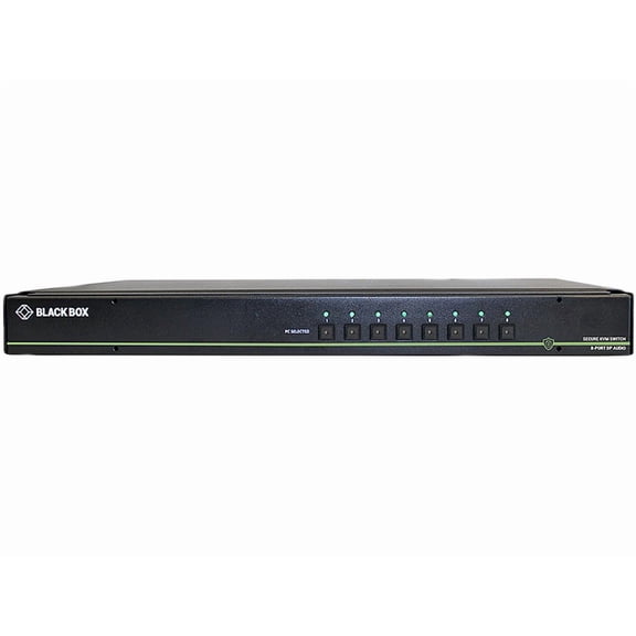 Black Box SS8P-SH-DP-U Secure 8-Port, Single-Head DisplayPort KVM Switch with 4K Ultra-HD Support