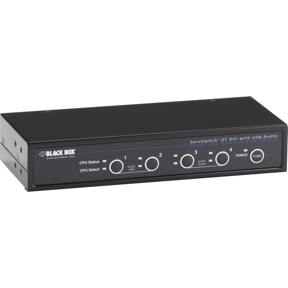 Black Box ServSwitch DT DVI with Bidirectional Audio, 4-Port (kv9634a)