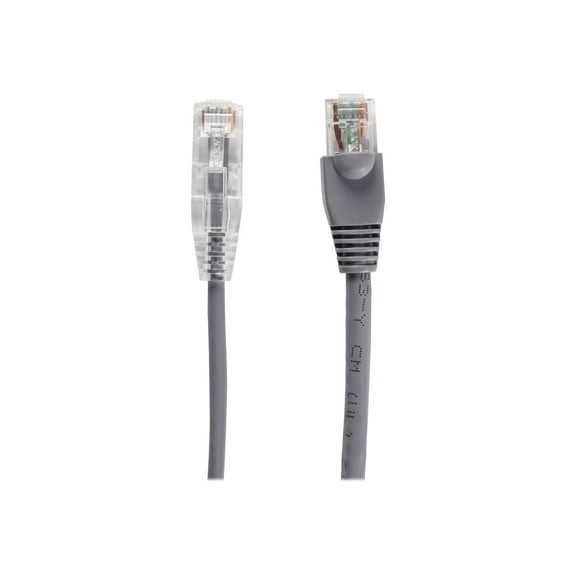Black Box Slim-Net Cat.6a UTP Patch Network Cable - 1 ft Category 6a Network Cable (C6APC28GY01)