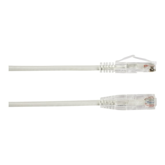Black Box Slim-Net - Patch cable - RJ-45 (M) to RJ-45 (M) - 3 ft - UTP - CAT 6a - booted, molded, stranded - white