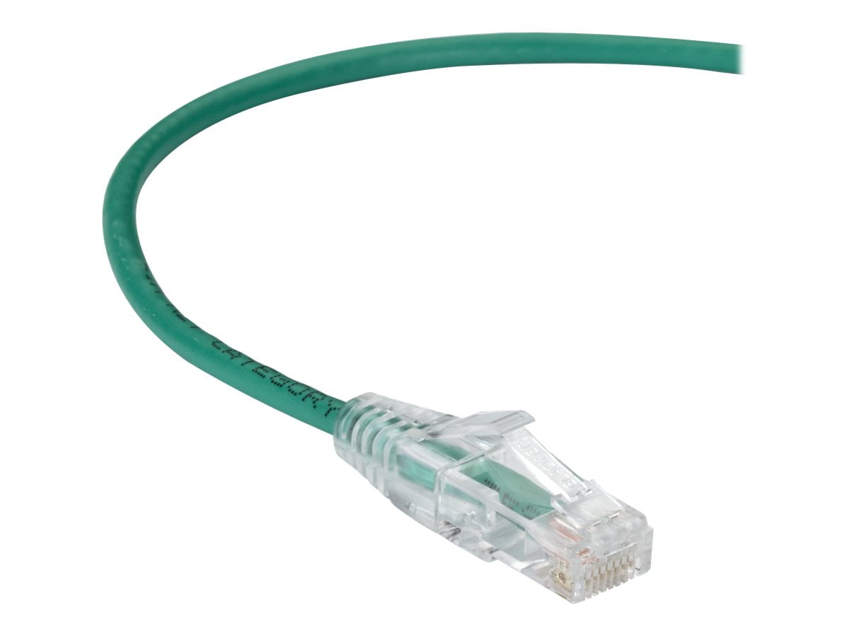 Black Box Slim-Net - Patch cable - RJ-45 (M) to RJ-45 (M) - 4 ft - UTP - CAT 6 - booted, molded, stranded - green