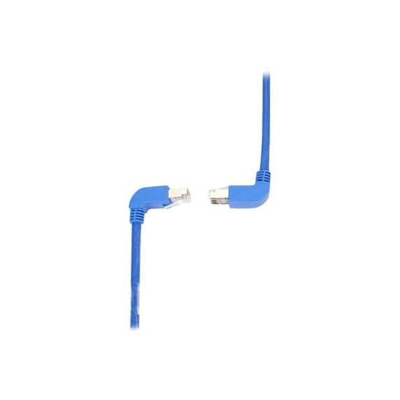 Black Box SpaceGAIN Down to Up - Patch cable - RJ-45 (M) to RJ-45 (M) - 15 ft - screened shielded twisted pair (SSTP) - CAT 6 - stranded, 90�� connector - blue