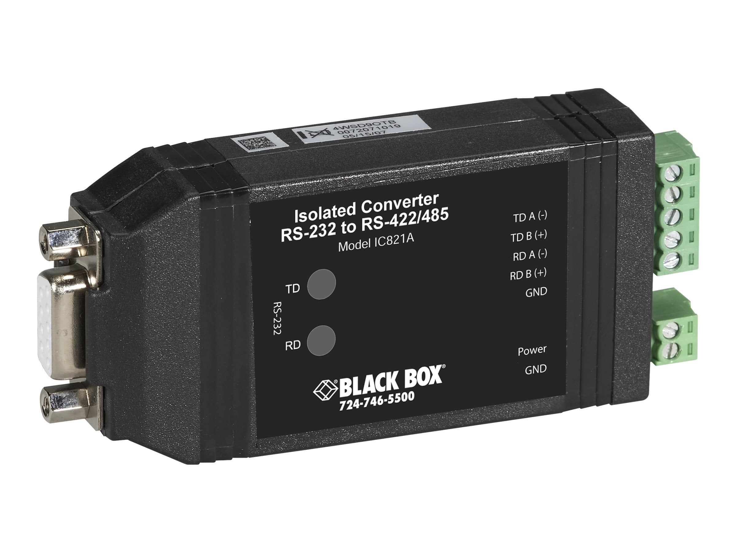 Black Box Universal RS232 RS422/485 Converter with OptoIsolation