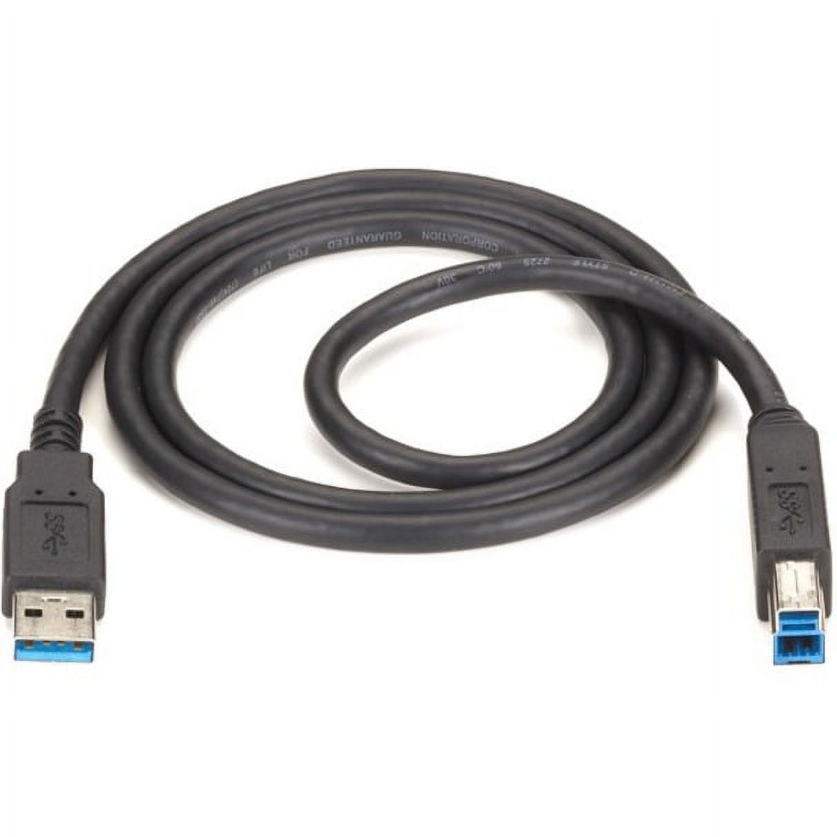 Black Box Usb 3.0 Cable Type A Male To Type B Male, Black, 6ft. (1.8