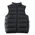 thumbnail image 1 of Black Boy Girl Brunch Vest for Kids Girl Boy Fall Winter Crew Collared Neck Thin Cami Tank Thermal Puffer Plain Vest Coat Kid 2025 Clothing Country Concert Y2K 6 Years, 1 of 7