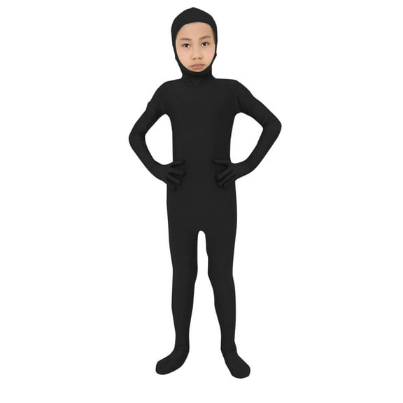 Black Boy Girl Kids Girl Boy Long Sleeve Waist Trainer Bodysuit Hoodies Outerwear Catsuit for Child Slimming Tunic Tight Hooded Winter Fall Waist Trainer 2025 Clothing Trendy 4 Years