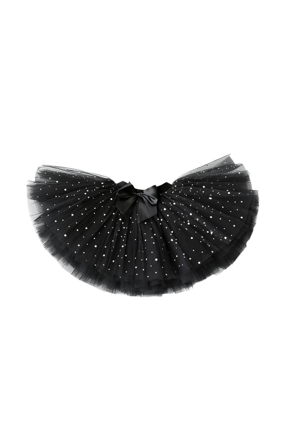 Black Boy Girl Kids Girl Boy Sequin Sparkle Bow Tie Dance Costumes Cosplay Mesh Glitter Elastic Waist Midi Skirts for Kid Skirt 2025 Clothes Fashion Country Concert 5 Years