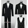 thumbnail image 1 of Black Boys Tuxedos with Silver Bow Tie, 1 of 4