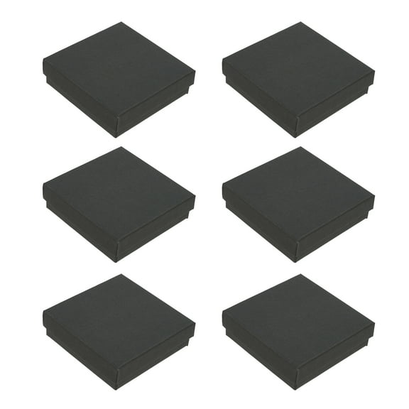 Bead Landing Black Bracelet Boxes (3.7" x 3.7" x 1.1") - Paper Boxes with Polyester Inserts for Jewelry & Gift Packaging, 12 Pack