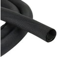 thumbnail image 1 of Black Braided Cable Management Sleeves Wire Loom Tubing Cord Protector Self-Wrapping, 1 of 7