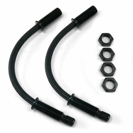 Black Braided Steel Door Loom PAIR 12v wiring power window 1/2 inch