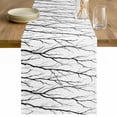 thumbnail image 1 of Black Branches Table Runner - 36 Inch Long Modern Abstract Art Forest Silhouettes Cotton and Linen Blended Dress Scarves Farmhouse Table Runner for Kitchen Dining, Coffee Table, 13" x 36", 1 of 8