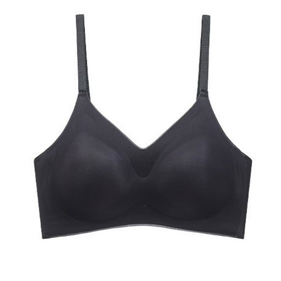 Black Bras for Women High Support Bras for Women Adjustable Strap Full Coverage Up Bras Comfortable No Underwire Wireless Bras