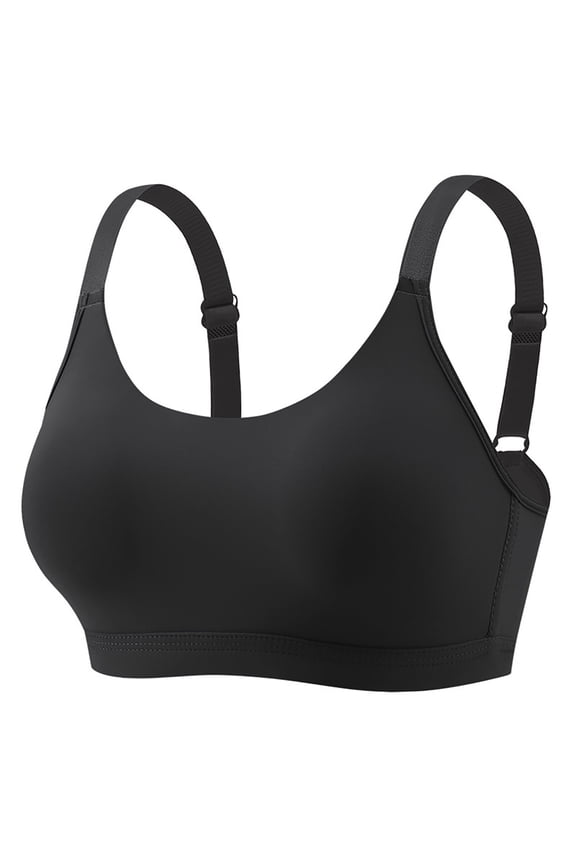 Black Bras for Women No Underwire Women's New Plus Size No Underwire Top Bra Thin Breathable Big Breasts To Show Small Beauty Back Four Bra