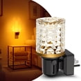 thumbnail image 1 of YANSUN 1W Integrated LED Plug-In Night Light, Black & Brass Amber 2000K Diamond Crystal Column Night Light, Slide Adjustable, Light Sensor, 1-Pack, 1 of 7