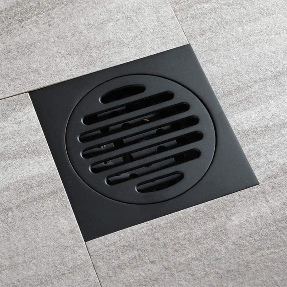 Black Brass Floor Drain 10 X 10 Cm Floor Drain, Shower Bathroom Cover ...