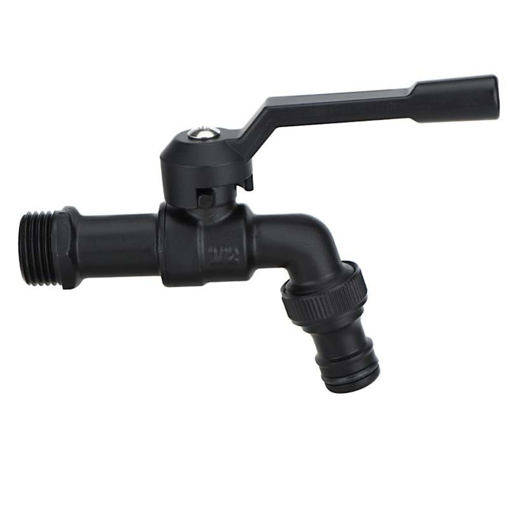 Black Brass Garden Hose Faucet Antifreeze Faucet 1/2"Dual Outlet Outdoor Faucet