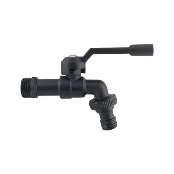 Black Brass Garden Hose Faucet, Outdoor Anti-Freeze Bibcocks With Dual Outlet For Washing Machine, 1/2 Inch Outdoor Faucet Garden ,Made to Last