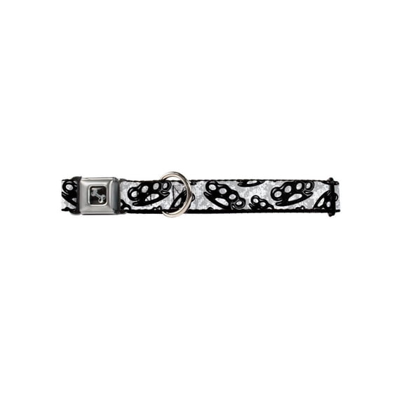 Black Brass Knuckles All Over Collage Fun Animal Seatbelt Pet Collar