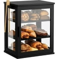 thumbnail image 1 of Black Bread Box for Kitchen Countertop, Large 3 Layers Bread Storage Container for Homemade Bread with Window, Farmhouse Breadbox Organizer for Kitchen, Cabinet, Pantry (Black, Meduim), 1 of 8