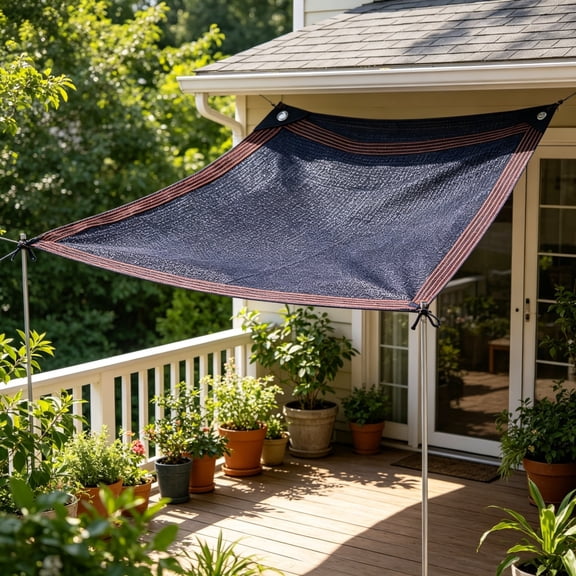 Black Breathable Sun Screen Net, 90% UV Block Shade Fabric, Rustproof Metal Grommets, Weatherproof Tearproof Mesh, Multifunctional Outdoor Cover for Backyard, Planting Areas And Courtyard Shade