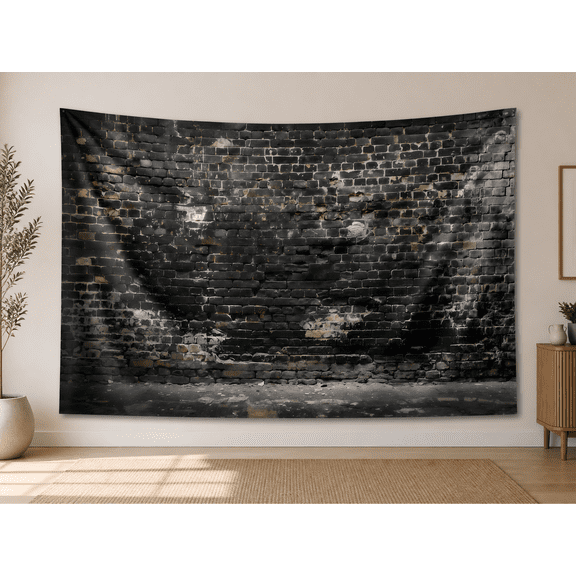 Black Brick Wall Backdrop