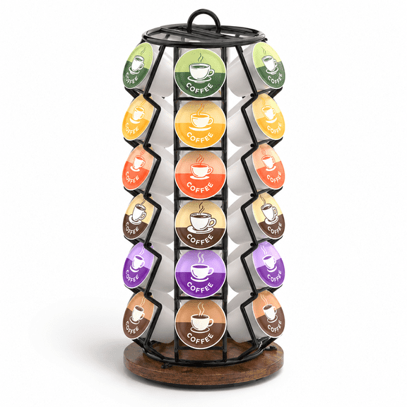 Black+Brown 36-Pod K Cup Coffee Pod Holder Carousel Counter Organizer