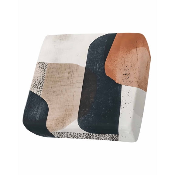 Black Brown Abstract Art Sofa Couch Cushion Covers Washable, Removable Stretchable Sectional Couch Covers, Modern Geometric Luxury Slipcovers for L & T Shape Sofa Furniture Protector S Size 1 pc