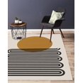 Black Brown Beige Kids Rugs, Minimalist Modern Abstract Rug, NonSlip