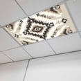 thumbnail image 1 of Black Brown Boho Magnetic Fluorescent Light Covers for Ceiling Lights 2 x 4 Feet, Southwestern Geometric Ethnic Office Classroom Kitchen Drop Ceiling Light Covers Lighting Filters Shade Panel 1 Pack, 1 of 9